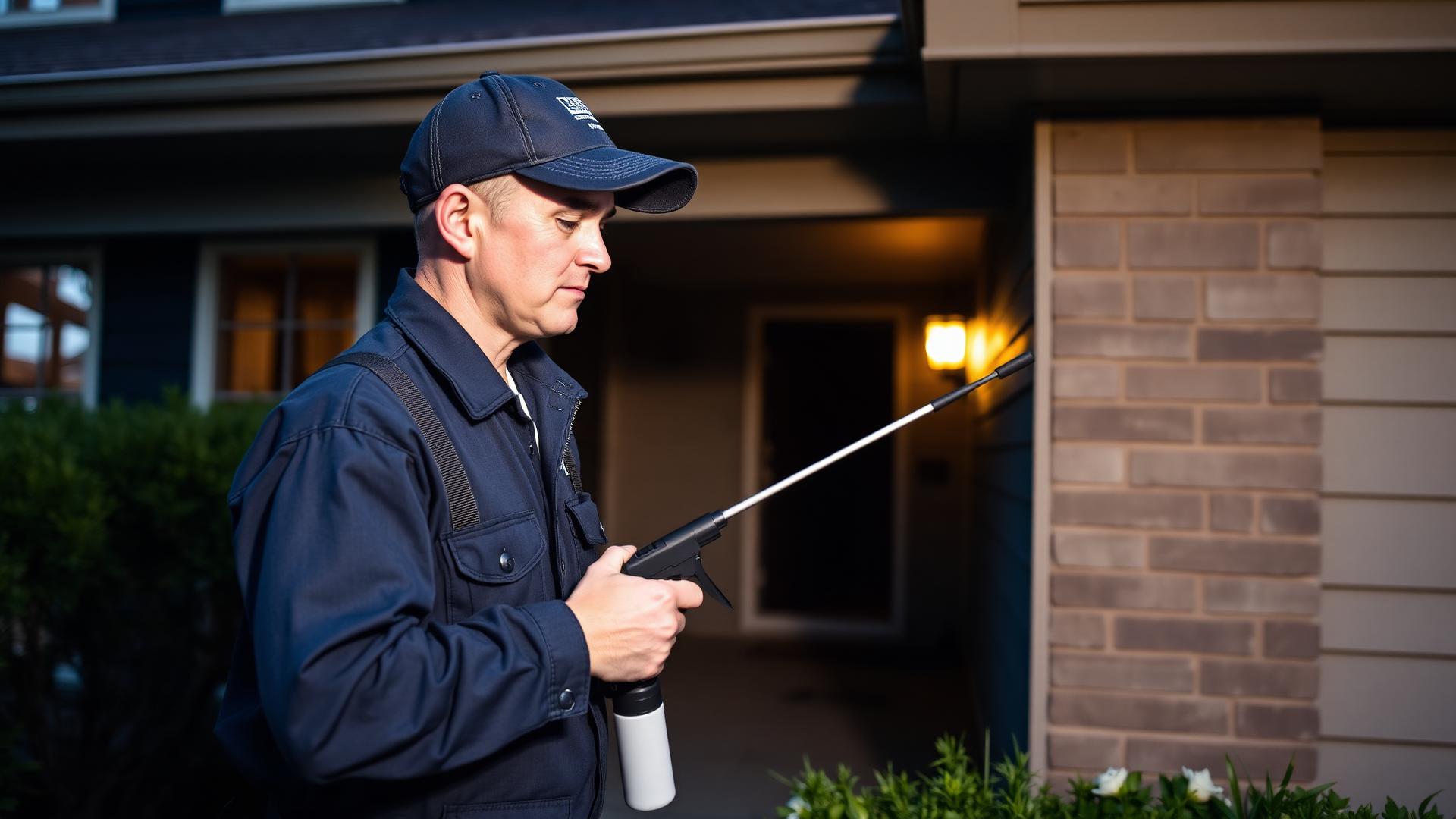 Summit Shield technician treating the exterior of a home in Boulder, Colorado